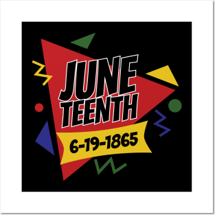 Juneteenth 6-19-1865 Retro Celebration Posters and Art